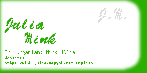 julia mink business card